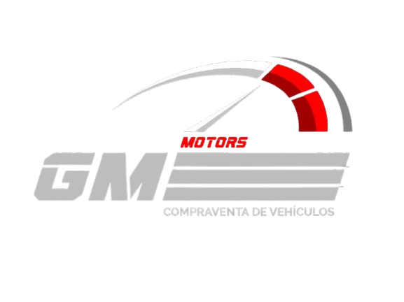 GM Motors logo showing a stylized silver sedan facing right above the text GM Motors on a white background, modern and professional tone
